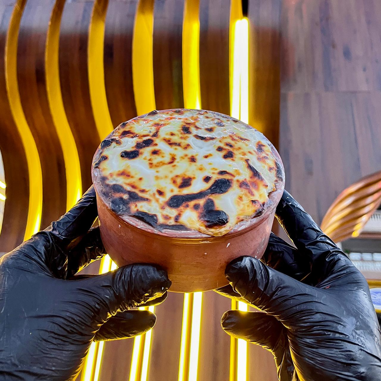 طاجن أرز معمر ( سمنة بلدي و قشطة )